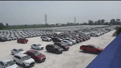 Khu vực kho bãi lưu giữ xe phục vụ dự án ô tô tại Việt Nam